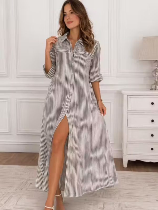 Women Shirt Black Midi/Calf Length Dress