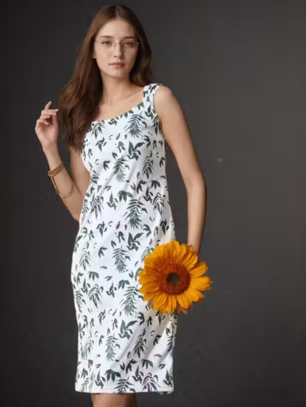 GRN Floral Printed Sleeveless Bodycon Dress