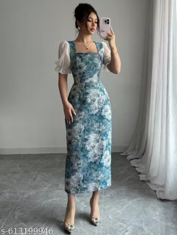 Women Bodycon Multicolor Midi/Calf Length Dress