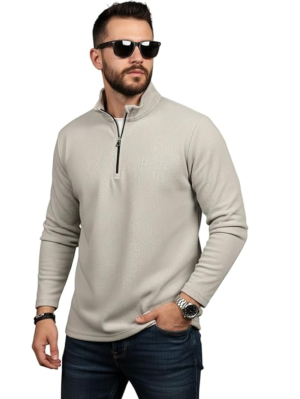 Men Solid Polo Neck Polyester Purple T-Shirt