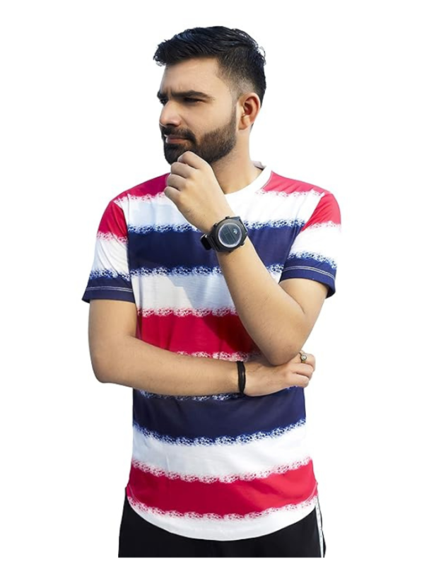 Men's Digitally Printed Premium Casual Round Neck T-Shirt