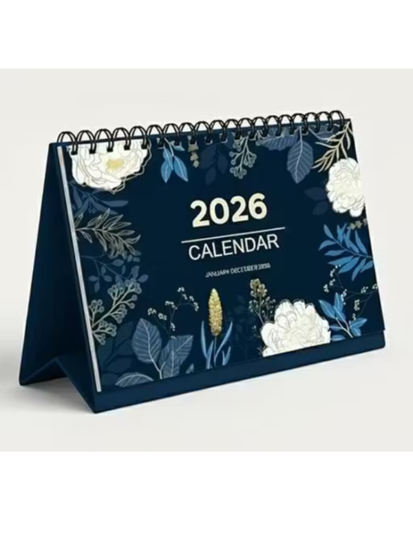 Kaameri Bazaar Black Wiro January 2026 to December 2026 Desk Calendar with Motivational Quotes 2025 Table Calendar (Black & White, Black & White)