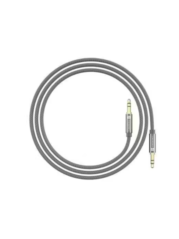 Portronics Konnect Aux 7 3.5mm Male to Male Aux Cable with 2 Meter Cable Length, 24K Gold-Plated Connectors with Strong Nylon Braided