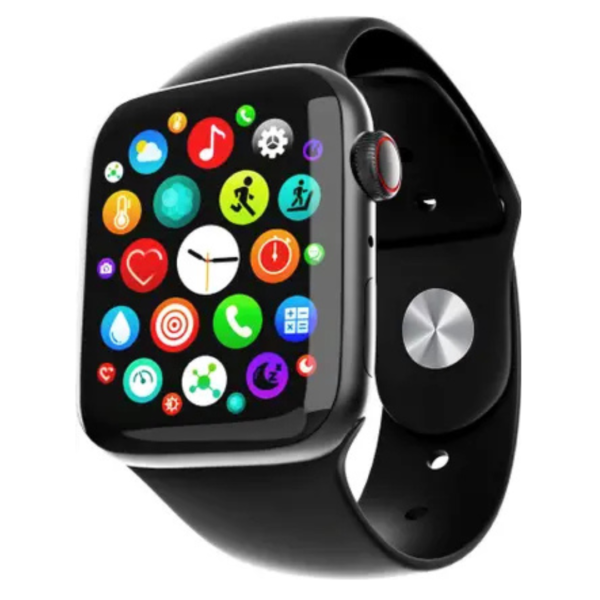 Hectic Smart watch for men women with Calling 100+ Wallpaper Waterproof Smartwatch (Black Strap, 44)