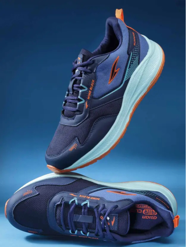 Thar-01 Navy Sports,Training,Gym,Walking,Stylish For Men (Navy, Orange , 8)