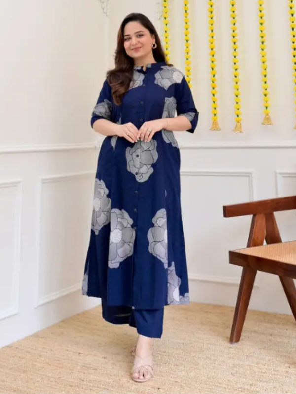 Women Viscose Rayon Kurta Palazzo Set