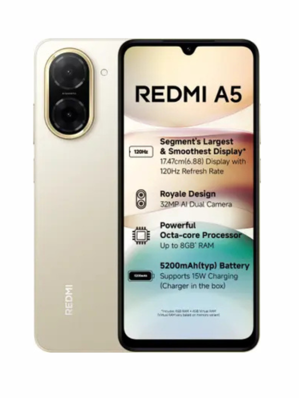 REDMI A5 (Jaisalmer Gold, 128 GB) (4 GB RAM)