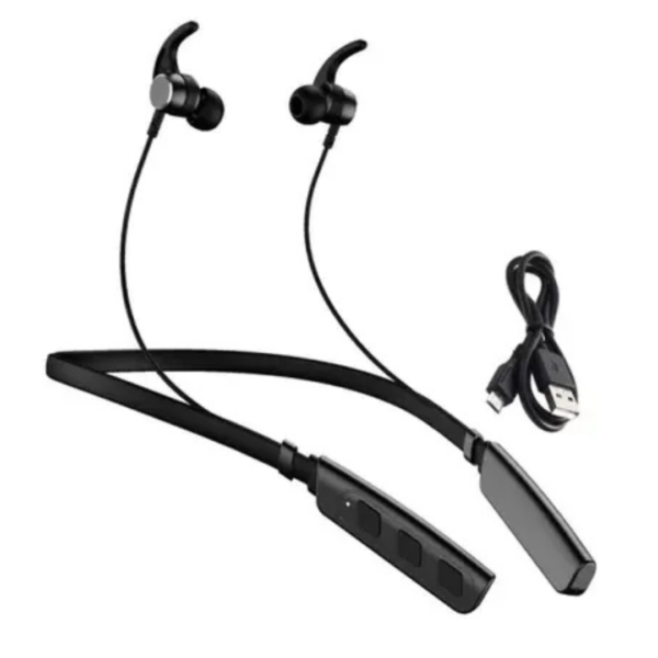 FITRIC Upgraded Latest Wireless Stylish Neckband With Deep Bass Bluetooth (Black, In the Ear)