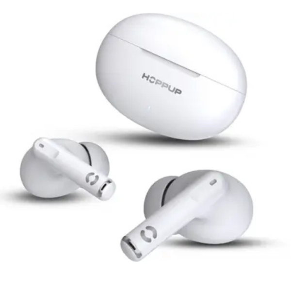 HOPPUP AirDoze S40 Earbuds with 13MM Drivers, 40H Playtime, Rage Mode,ENC & Type-C Bluetooth (White, True Wireless)