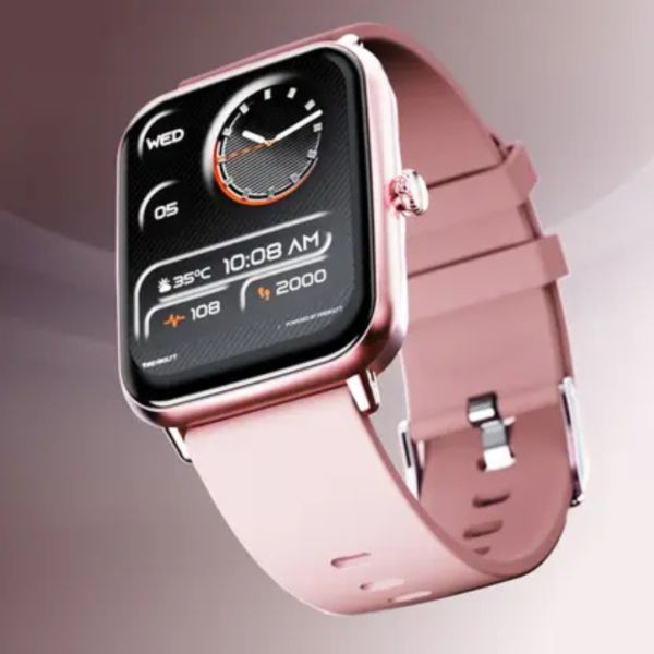 Fire-Boltt Ninja Calling Pro Plus 46.5mm (1.83) Display Bluetooth Calling, AI Voice Smartwatch (Pink Strap, Free Size)