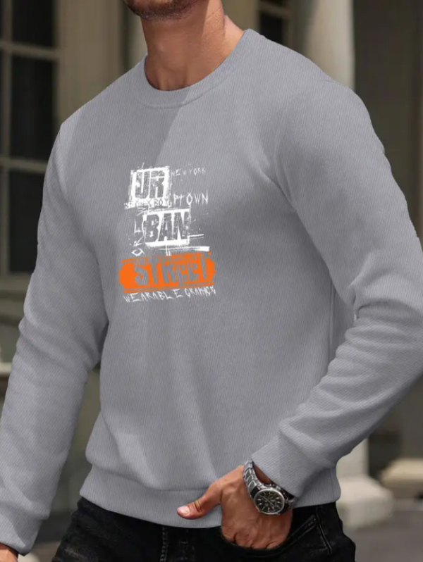 Men Printed Round Neck Polyester Grey T-Shirt