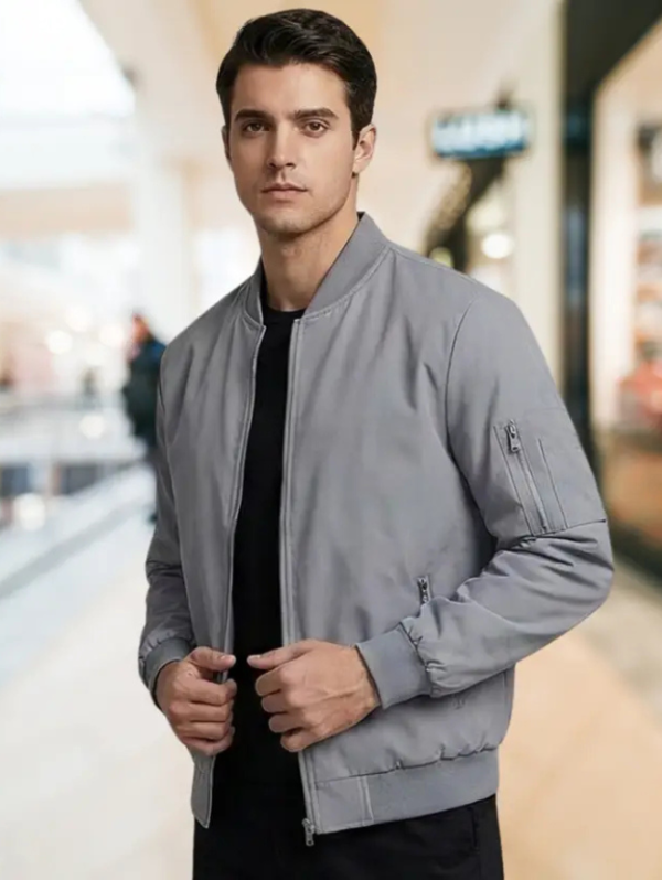 Men Solid Casual Jacket