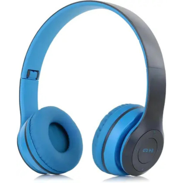 F FERONS Compact Foldable Headphone Crystal Crisp Clear Audio Soft Cushion Design Bluetooth (Dodger Blue, On the Ear)
