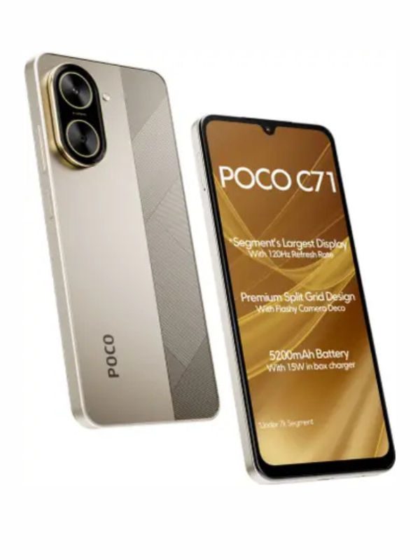 POCO C71 (Desert Gold, 128 GB) (6 GB RAM)