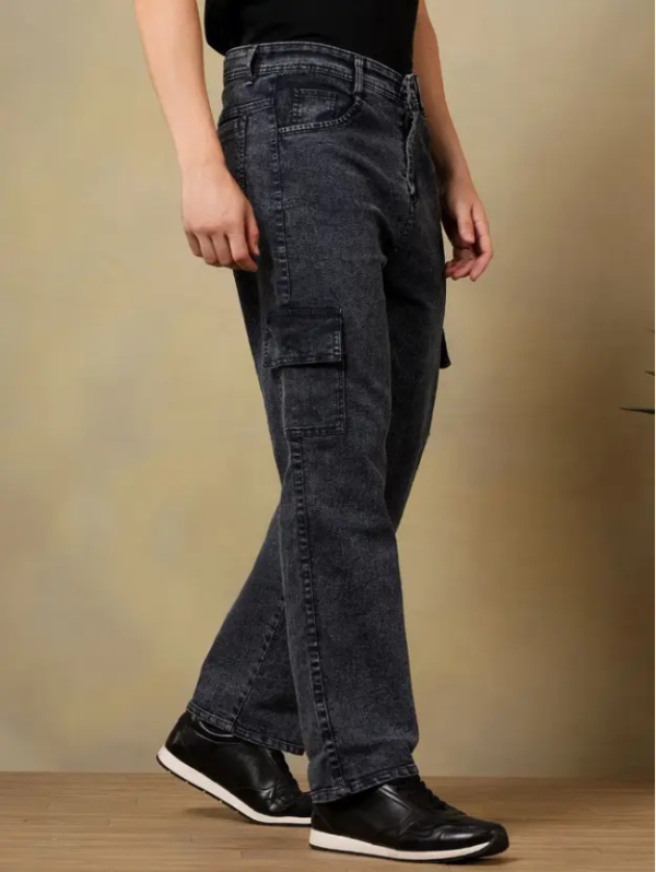 Men Jogger Fit Mid Rise Grey Jeans