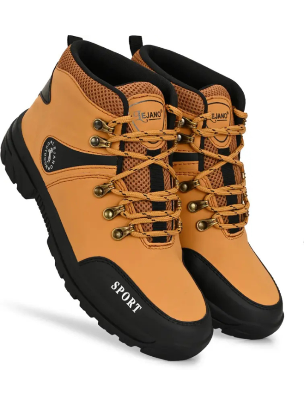 High Tops For Men (Tan, Black , 7)