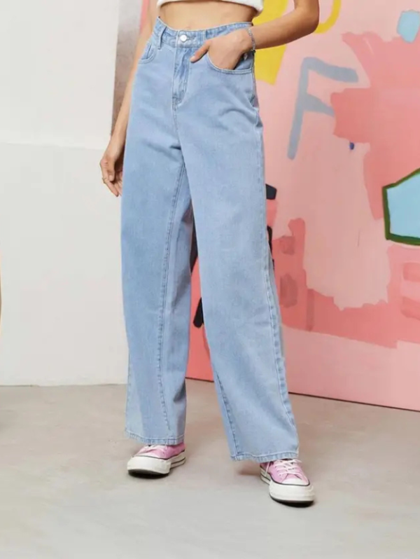 Women Regular High Rise Light Blue Jeans