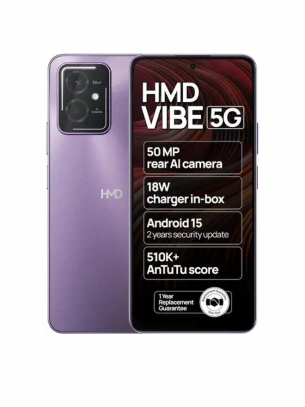 hmd Vibe 5G (Purple, 128 GB) (4 GB RAM)