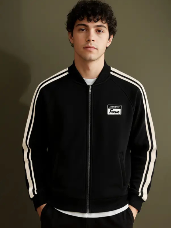 Men Striped Casual Jacket