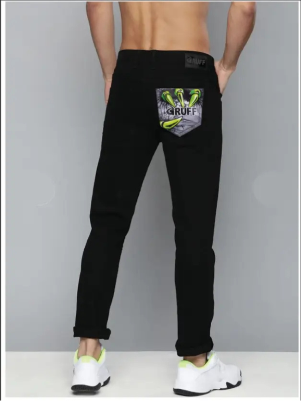 Men Regular Mid Rise Black Jeans