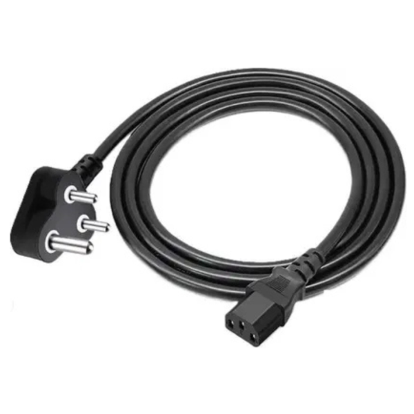 BALRAMA Desktop PC AC Power Cable Cord 3Pin CPU Power Supply Mains Lead Replacement Wire Combo Set (Black)