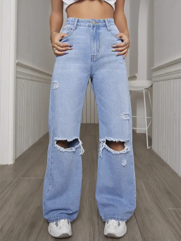 Women Regular High Rise Light Blue Jeans