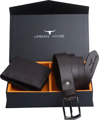 URBAN HYDE Wallet & Belt Combo (Brown)